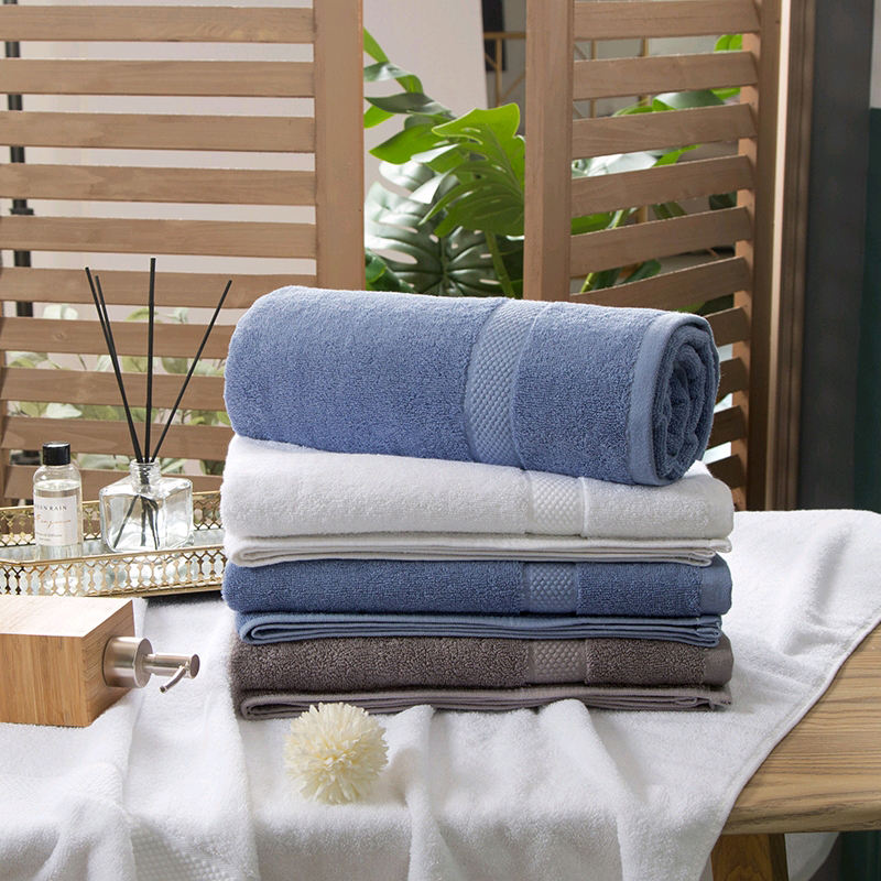 5 Star Hotel 100% Cotton Spa Face Hand Bath Towel Sets with Custom Logo and Solid Color