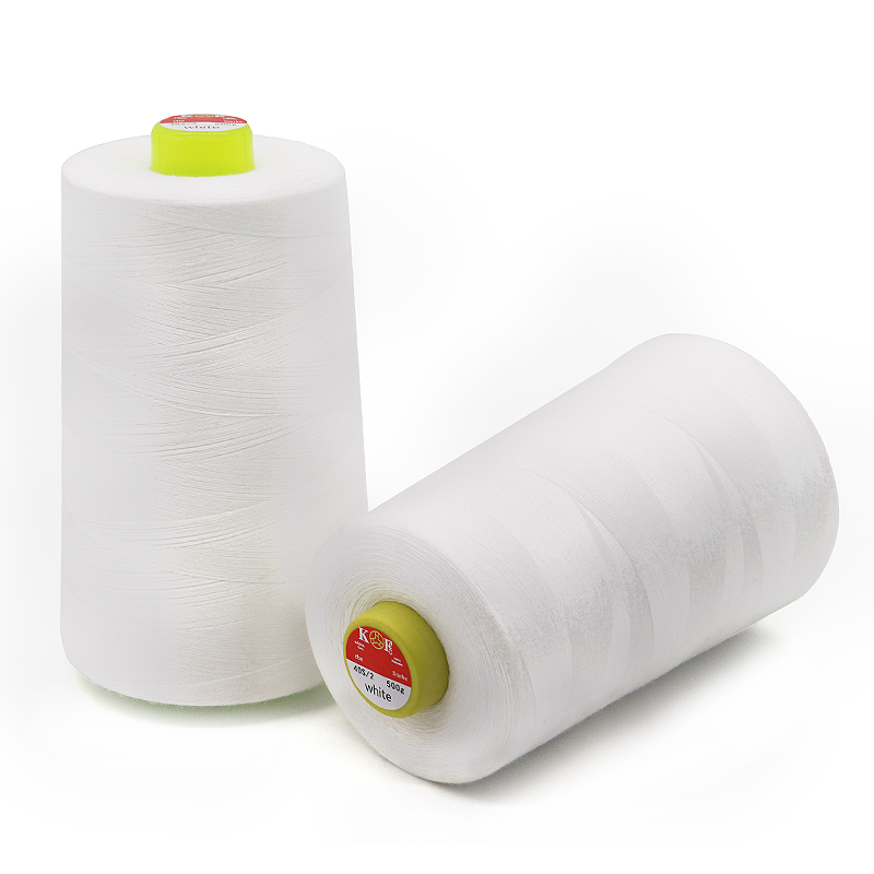White 40S/2 Quilting Thread for Loom Edge Taping Bottom Durable and Long-lasting