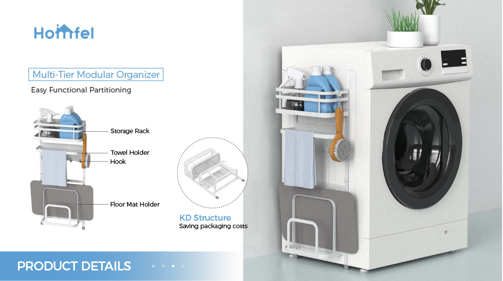 Magnetic Washing Machine Organizer Multifunctional Design for Storage Holders Racks