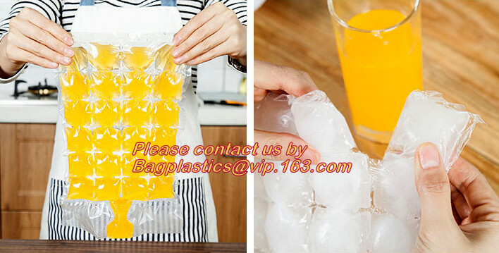 New Custom Printed Disposable Ice Cube Plastic Bag Manufacturer, Colored Disposable Plastic Ice Cube Freezer Bag, bageas