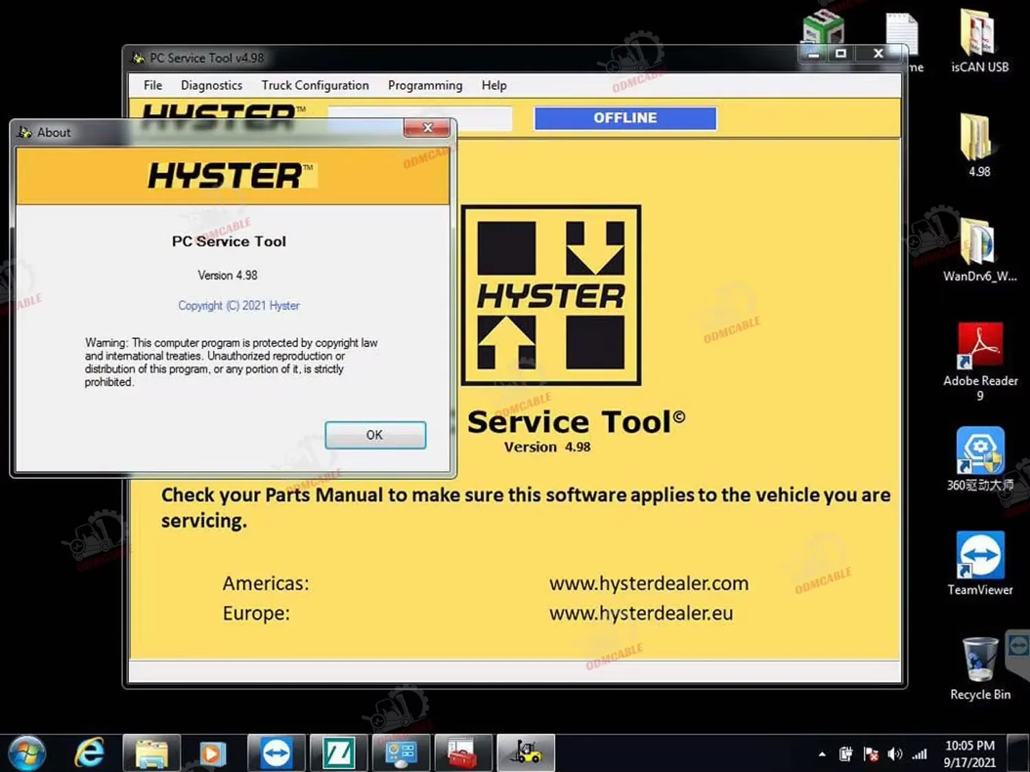 Ifak Can Usb Adapter Forklift Interface Yale Hyster Pc Service Tools Auto Lift Diagnostic Scanner Tool + Xplore Tablet