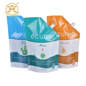 China 1kg 2kg Portable Detergent Packaging Pouch Plastic Liquor Pour Spouts on sale