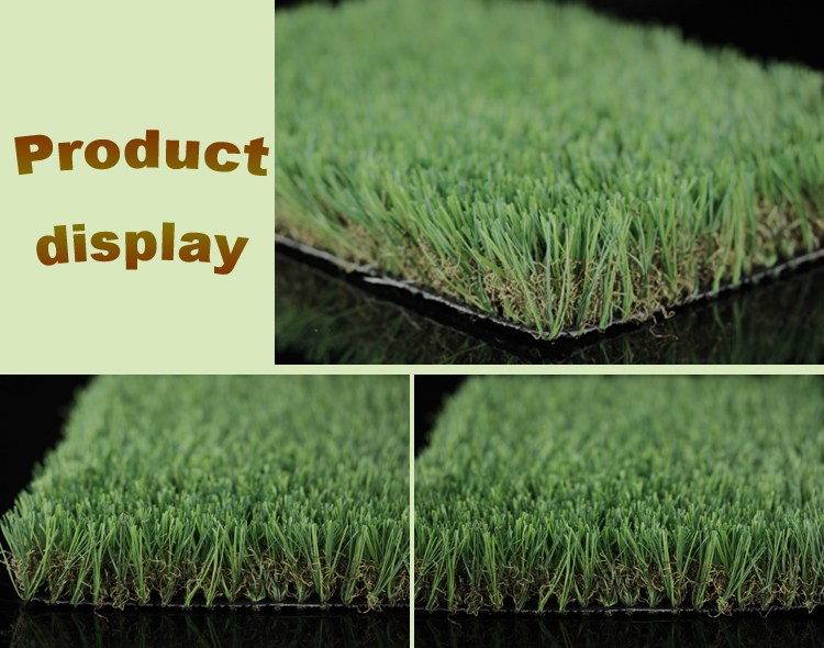 Synthetic Plastic Lawn Grass With Title 4 Colors Environment Friendly