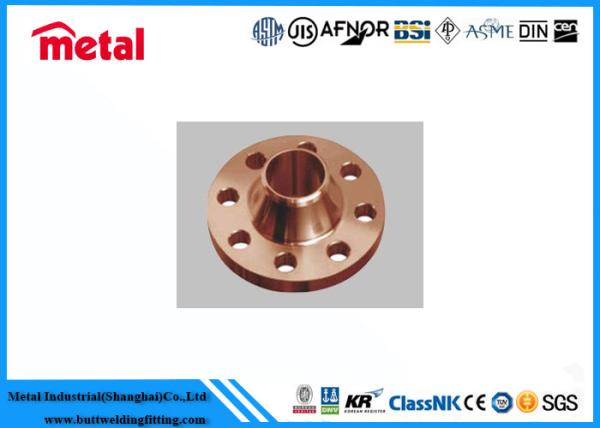 Precision Copper Nickel Pipe Fittings Copper Pipe Flange High Destructive