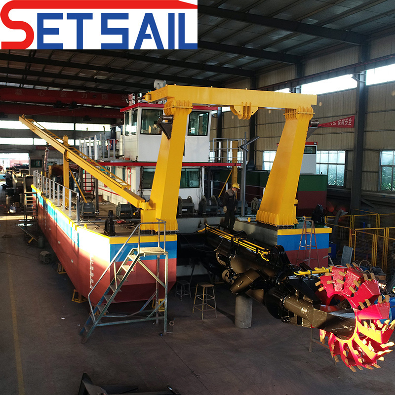 Wheel Bucket River Sand Dredger with Water Flow Meter