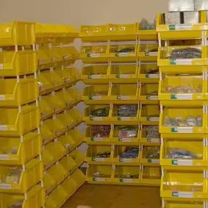 Stackable Warehouse Storage Crates Plastic Shelf Bin Boxes For Part Bins Heavy