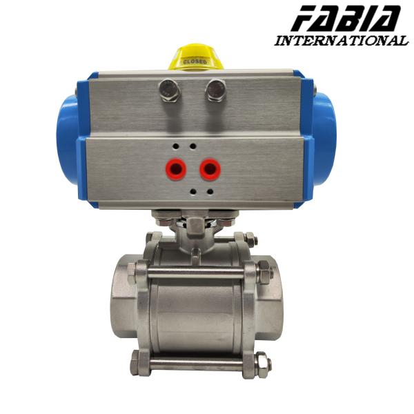 PN16 Hydraulic And Pneumatic Ball Valve Water Vlave Two Way For Chemical