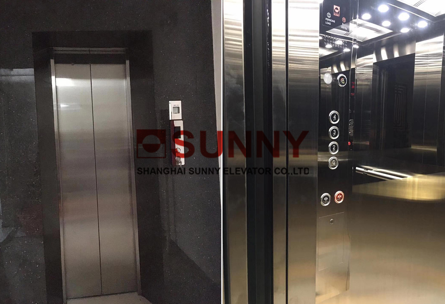 Large Space Hospital Elevator Load 1600kg 21 People Comfort For Hospital