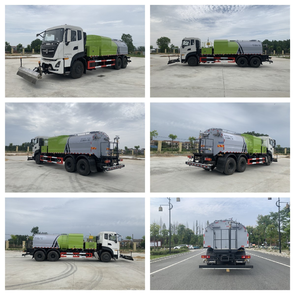 Chinese Dongfeng Truck Mounted Road Sweeping Machine 6x4 20cbm