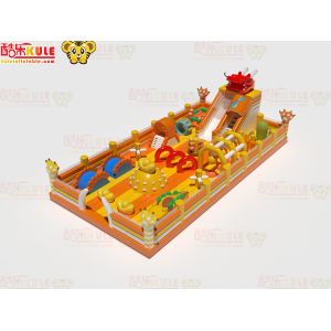 Inflatable Castle Bouncer With Obstacles Course Fun Park Playground