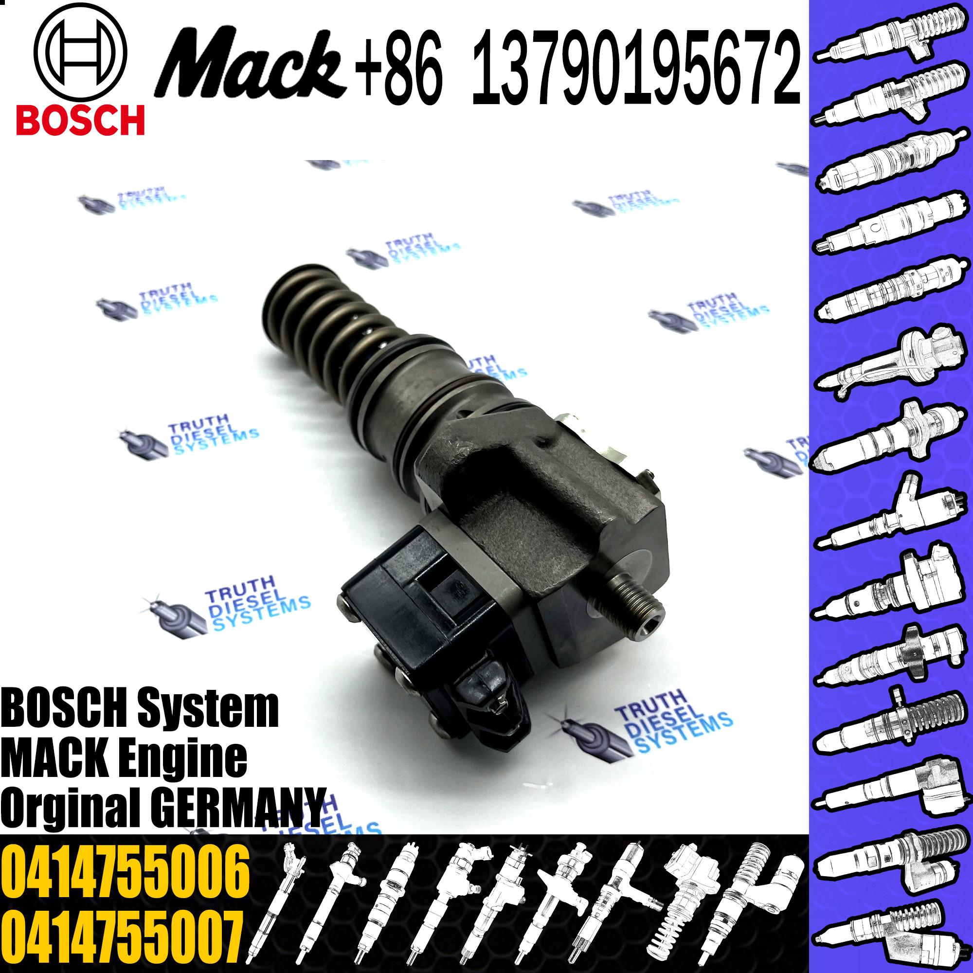 BOSCH Diesel fuel Unit pump assembly 313GC5230MX 0414755006 0414755008 2112707 0414755007 for truck Engine