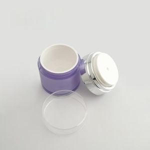 50G Refillable Acrylic Airless Jar Customized Silkscreen Print with Replacement