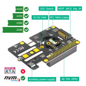 Gen2 M.2 NVMe To PCIe Raspberry Pi PCI-E Adapter 3 In 1 Combo
