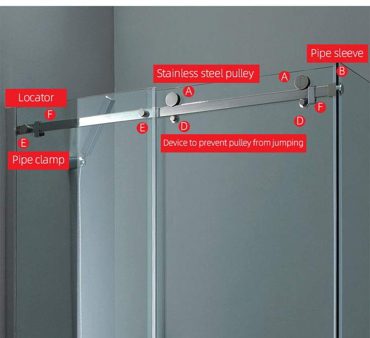 Polish Finish Stainless Steel 304 Bar Tube for Glass Sliding Door Kit System at Hotel