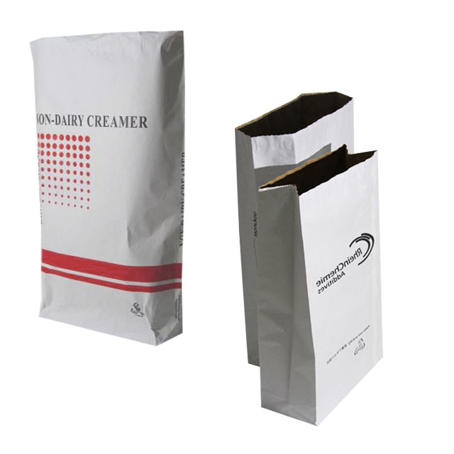 Wheat Flour Coconut Packaging Pinch Bottom Paper Bags Recycled With Logo Print