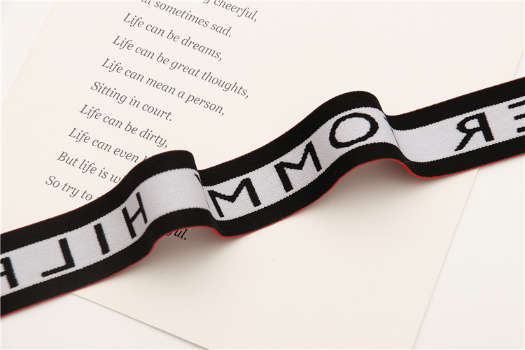 OEM/ODM textile bra jacquard nylon polyester elastic waist band webbing tape strap