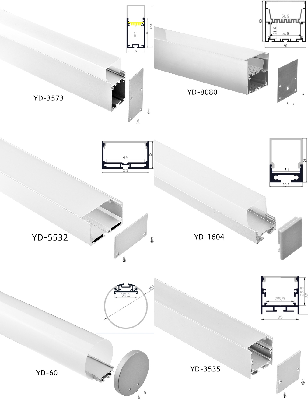 Magnet Lamps Aluminium LED Profile 14*18mm Extrusion Housing H Shape