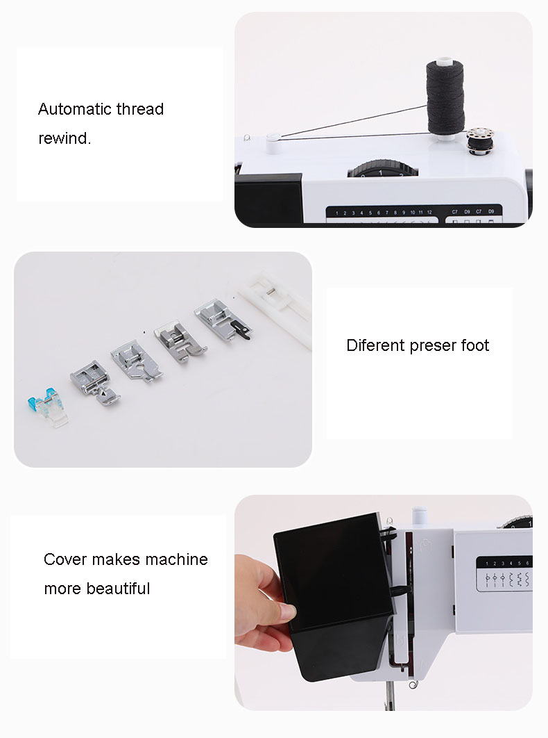 UFR-737 Domestic Multi-functional Overlock Mini Sewing Machine Compact and Versatile
