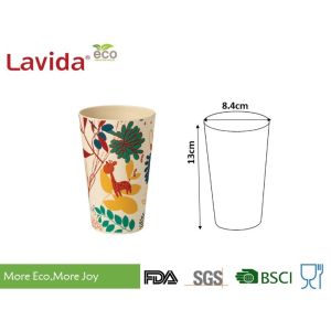 BPA Free Bamboo Fibre Eco Cup 15.6oz 440ml Non - Fragile With Unique Rustic