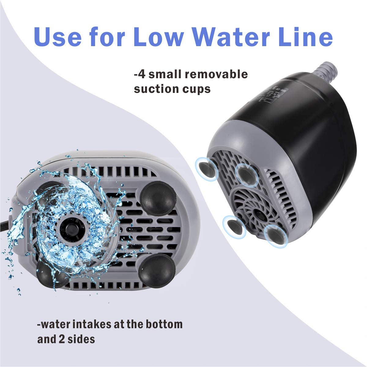 3 Nozzles 1180GPH Aquarium Water Pump