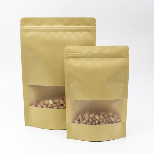 New Design Compostable Bag Biodegradable Packing Zipper Kraft Paper Packaging