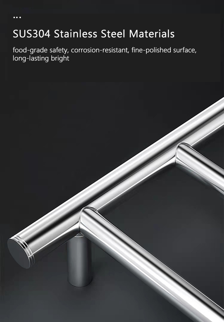 Electric Waterproof Towel Warmer Rack Wall Mount 220-240V 50-60Hz