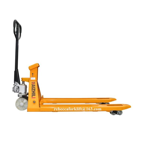 Quality Mini 3 Ton Pallet Truck With Weighing Scale , Hand Pallet Jack Customized Color for sale