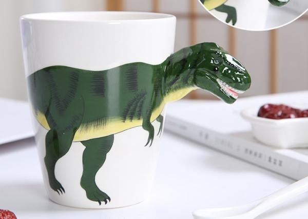 Quality Three Dimensional Animal Handle Dinosaur 3D Ceramic Mugs for sale