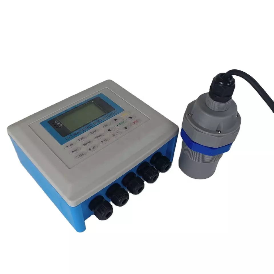 4 - 20mA Triangular Weir Open Channel Flow Meter Split Type Doppler Ultrasonic Flowmeter / Totameter