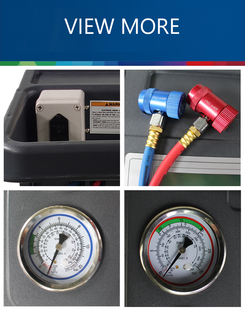 Vehicle Auto Refrigerant Recovery Machine for R1234yf Aircon Recycling Recharging