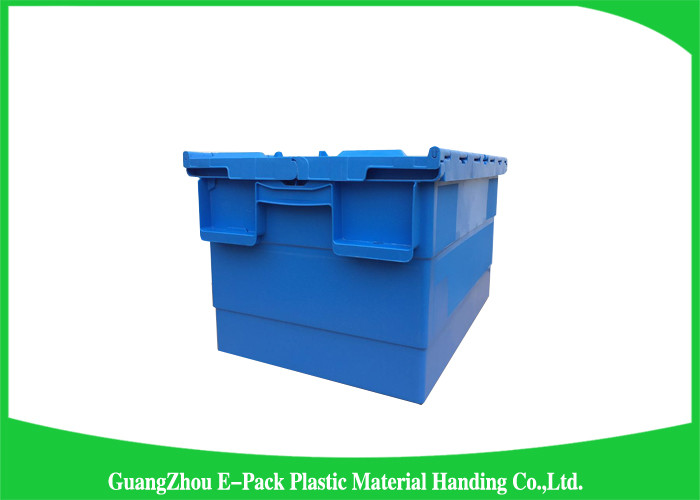 Industrial Storage Plastic Attached Lid Containers For Transportation And Logistics
