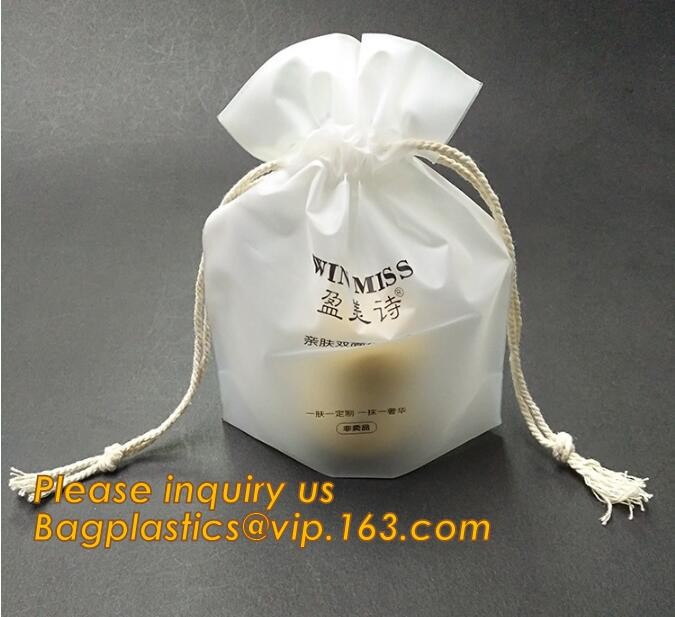 Plastic Bag OEM Custom PVC Loop Handle Image Printed Plastic Shopping Bag,Promotional Clear Waterproof Plastic Cosmetic