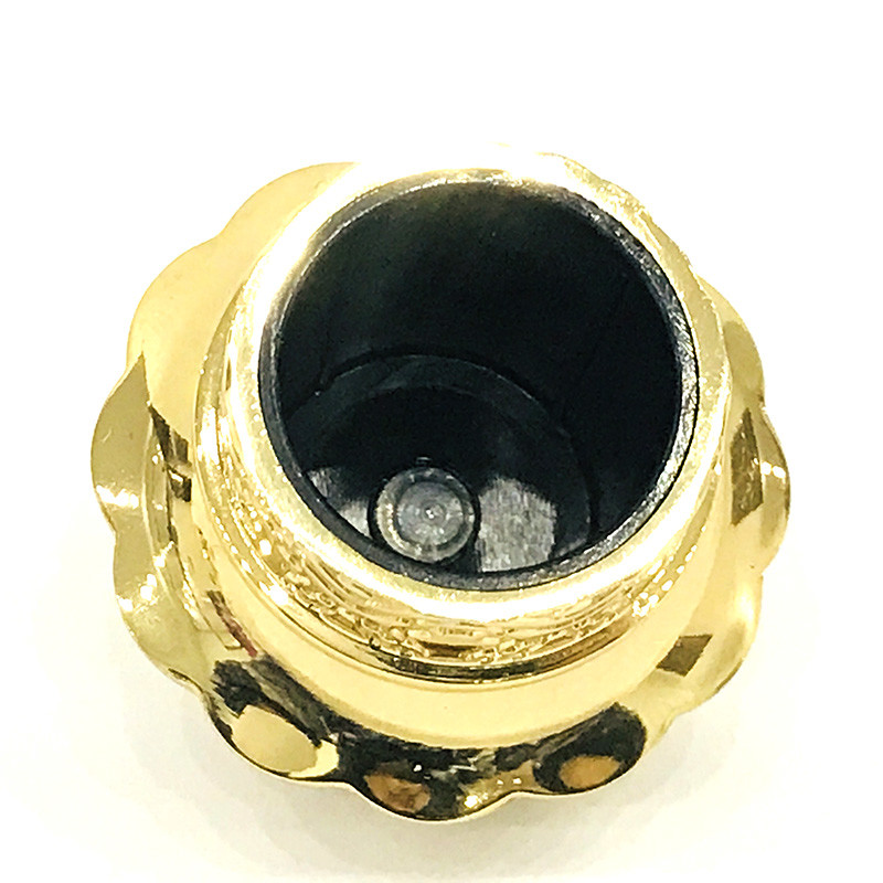 Custom Luxury Gold Color Zamak Metal Perfume Bottle Caps With Stone