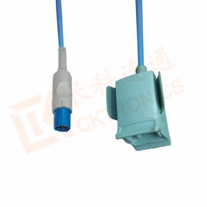 Hellige Spo2 Probe Sensor 10 Pin Reusable SpO2 Sensor Pediatric Finger Clip