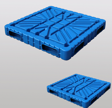 1211 Heavy Duty Blow Molding Pallet Plastic Double Faced 4-WAY plastic pallets with sides