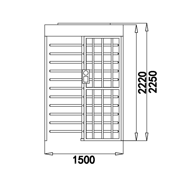 Access Control double Full Height Turnstile Gate 2.4m For High Risk Facilities