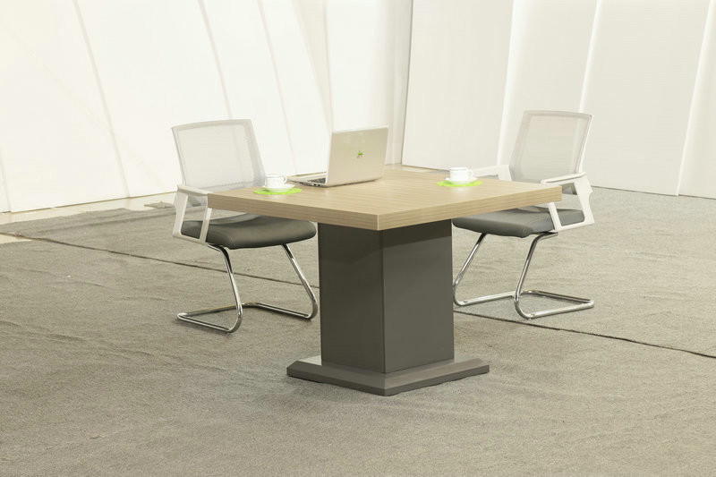 Thick Table Top Melamine Coffee Table Golden Teak Color Surface 1000mm Length