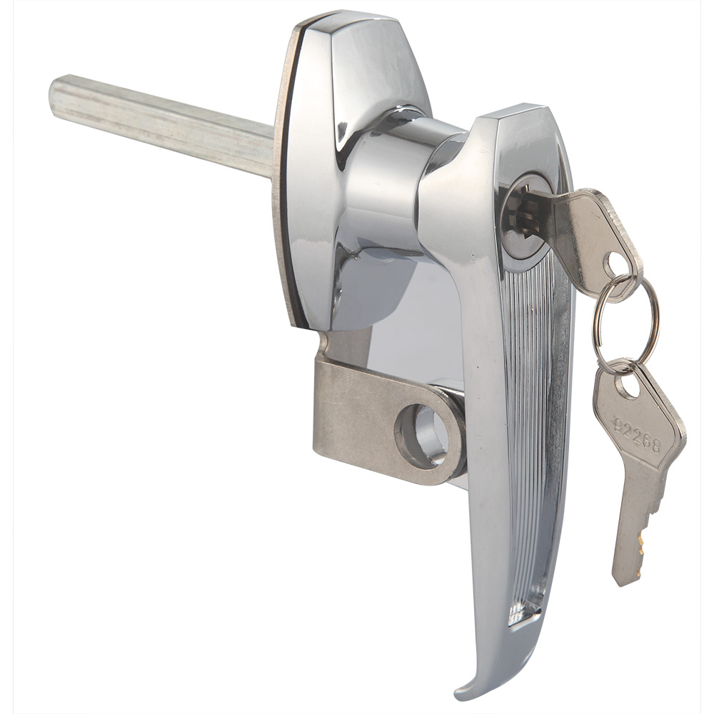 Paddlockable Garage Door Handle Lock Silver Key Cylinder Lock