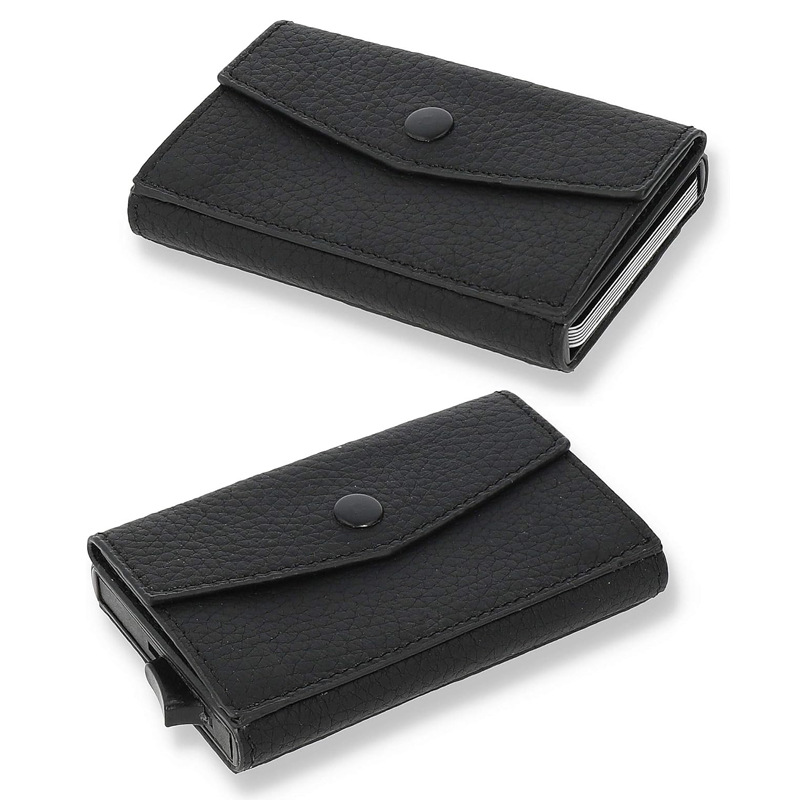 Mix Models Pop Up Aluminum Card Holder Wallet with Coin Compartment and Credit Card