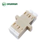 Flange LC Duplex Fiber Optic Adapter With Inner Shutter