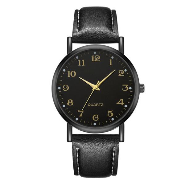 Fashion Quartz Stainless Steel Watch Luxury Leather Minimalist Watch Waterproof
