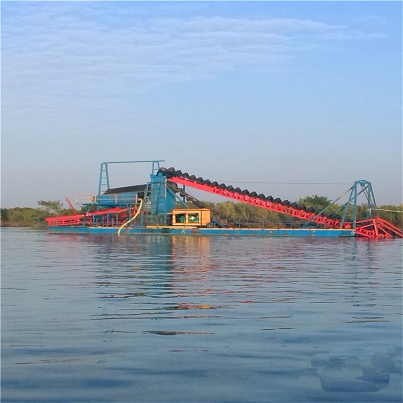 Anchor Position River Gold and Diamond Dredger with Jigging