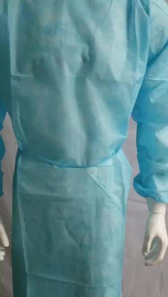 S&J nonwoven disposable waterproof long sleeve pe laminated level 1 isolation