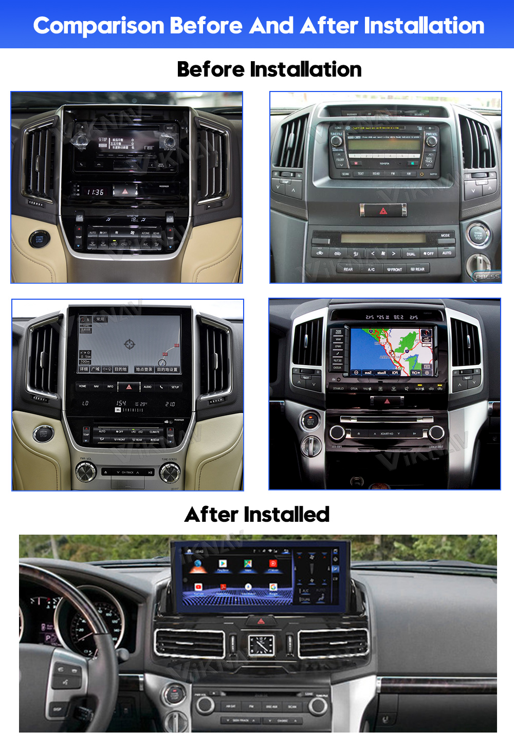 Android 10 128G Touch Screen Radio For Toyota Land Cruiser 200 LC200 2016-2020