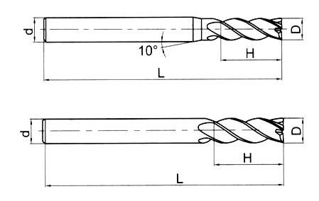 HRC 45 Solid Tungsten Carbide End Mill