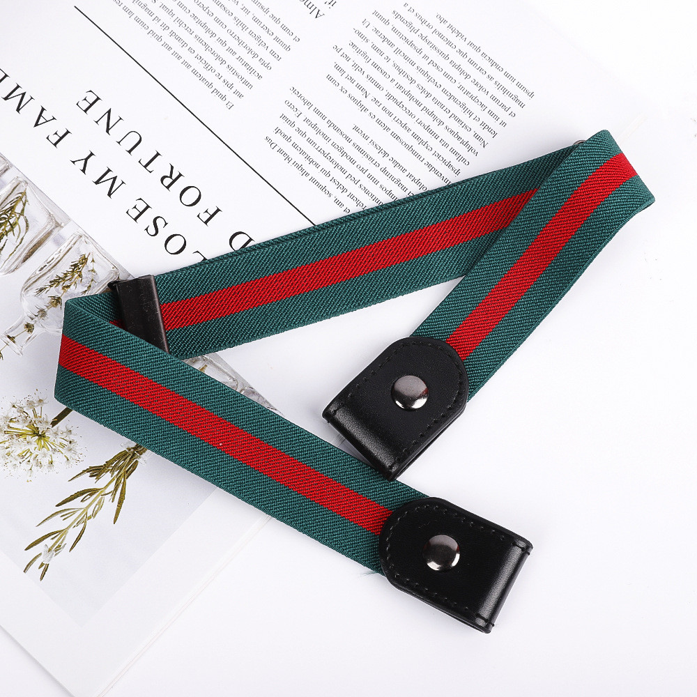 Invisible 3cm Wide Braided Fabric Elastic Belt No Buckle Stretch Belt 60cm