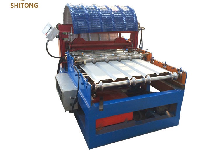Color Steel Sheet Crimping Curving Roofing Roll Forming Machine with hydraulic pump station press