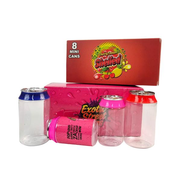 Quality Custom Label Clear Plastic 3.5g & 7g PET Jar With Screw Aluminum Lids For Sugar Candy Cookie Food Packaging Display Paper Boxes for sale