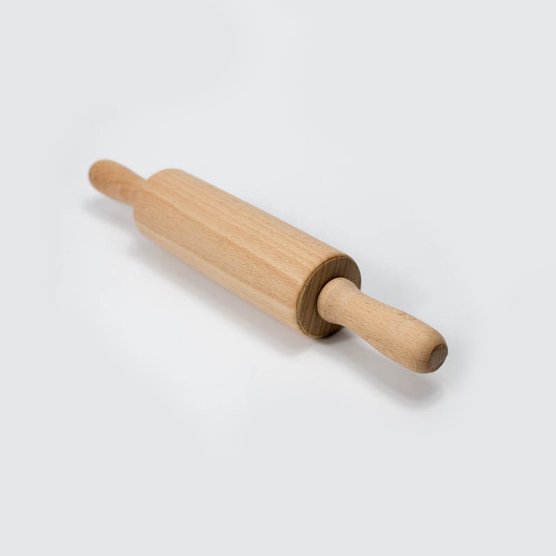 297mm Laser Logo Wooden Baking Tools Beech Small Wooden Rolling Pin