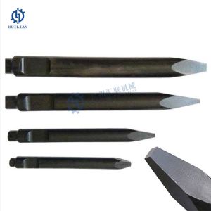 China Hydraulic Breakers Parts 135mm Wedge Blunt Cone Moil Type Chisel Excavator Hydraulic Beaker Hammer on sale